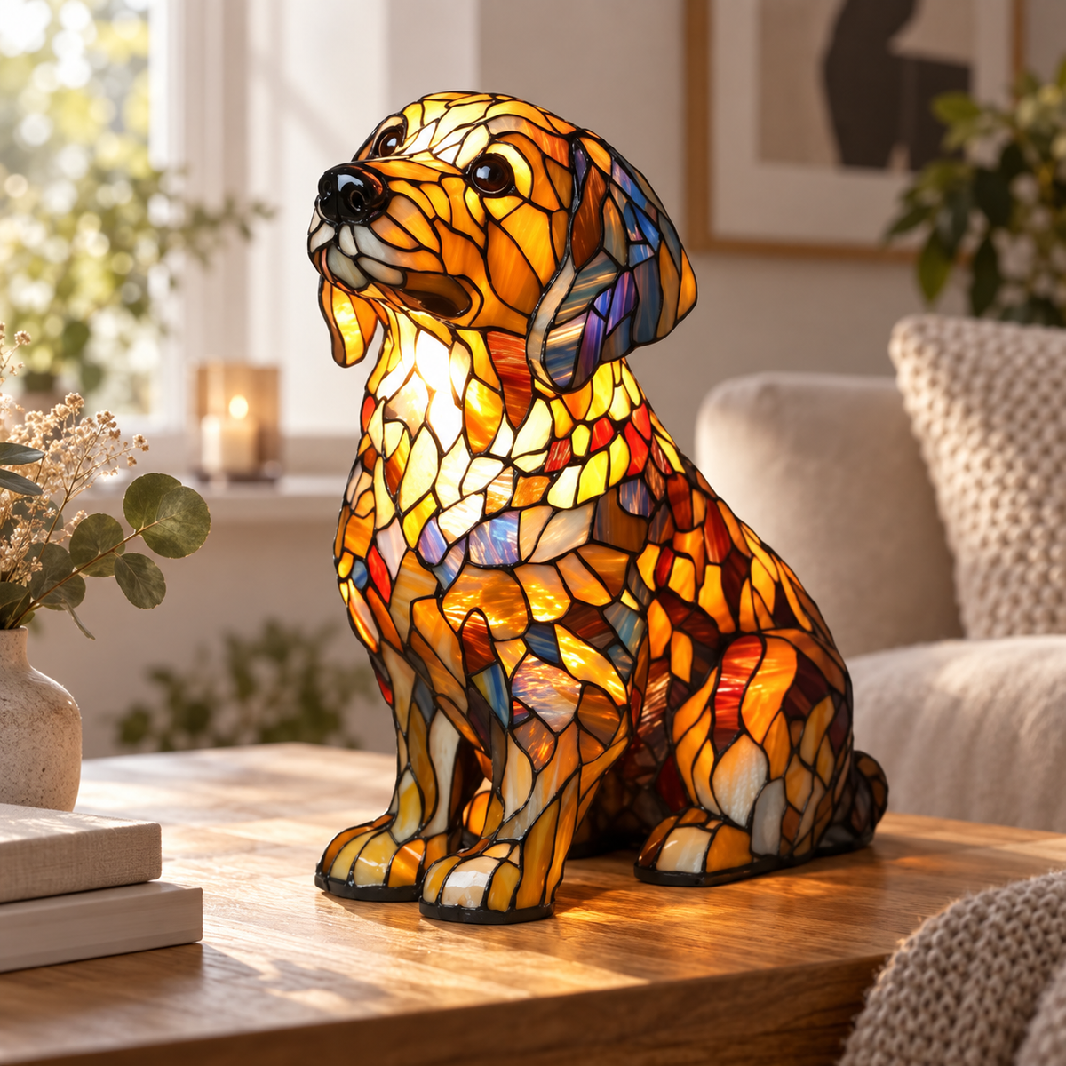 Glasleuchte Dackel Mosaik — Der Labrador Retriever