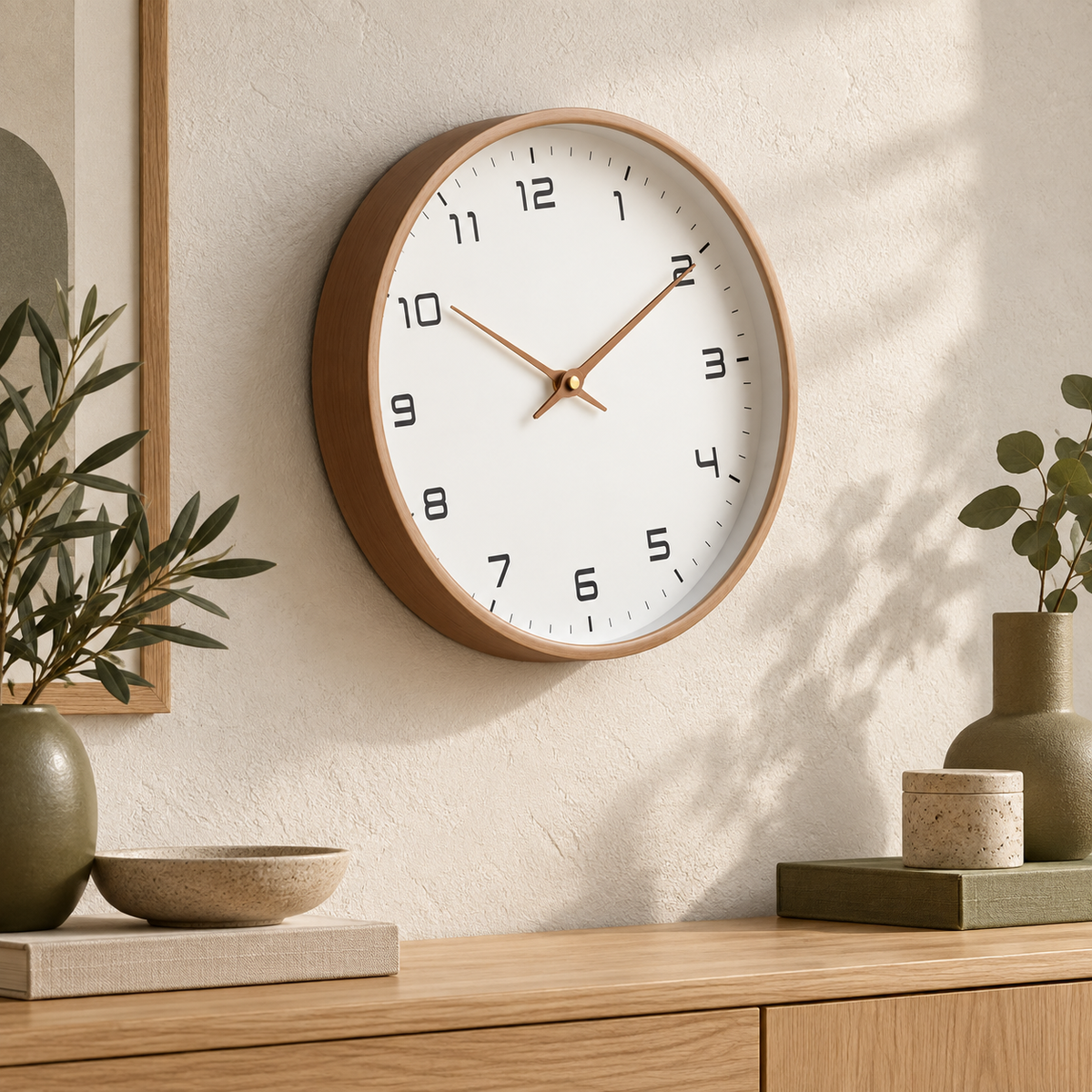 Holzwanduhr Oskar — Braun | 25x25cm