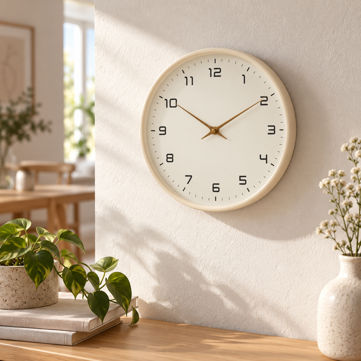 Holzwanduhr Oskar — Creme | 30x30cm